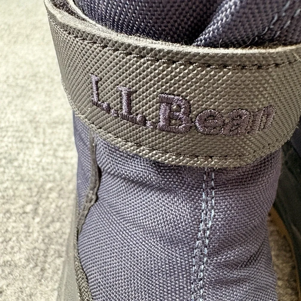 L.L.Bean Toddler Snow Boots Kids 7 Navy Blue Winter Insulated Outdoor Preppy